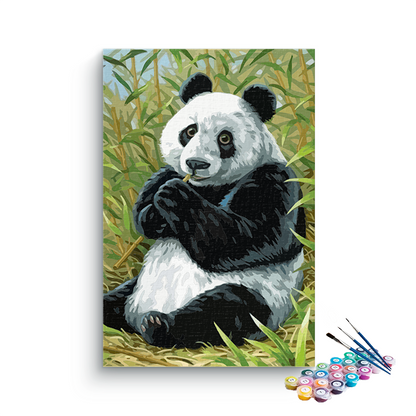DIY Painting Kit -Adorable Panda Paint by Numbers Kit