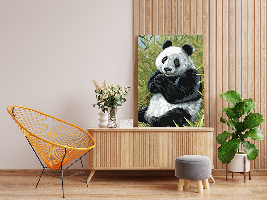 DIY Paint by numbers kit - Adorable Panda Paint by Numbers Kit