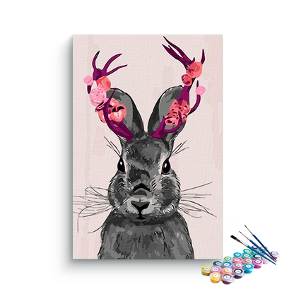 DIY Painting Kit -Whimsical Rabbit Paint by Numbers Kit