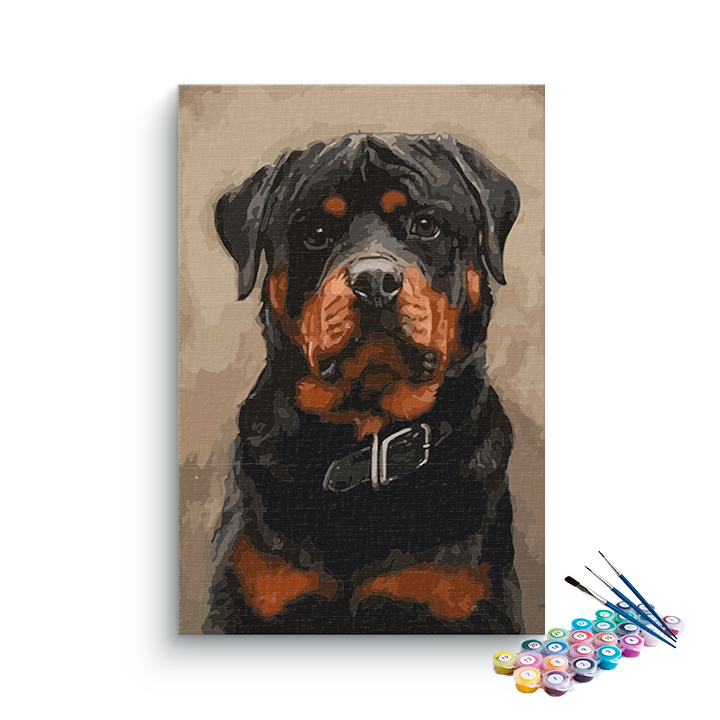 DIY Painting Kit -Regal Rottweiler Paint by Numbers Kit