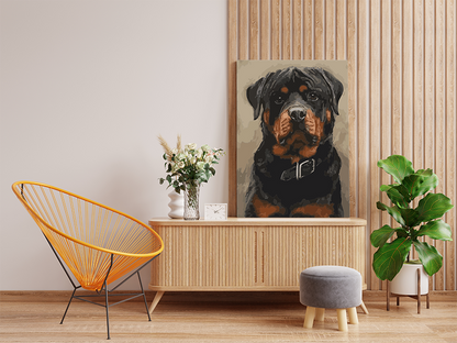 DIY Paint by numbers kit - Regal Rottweiler Paint by Numbers Kit
