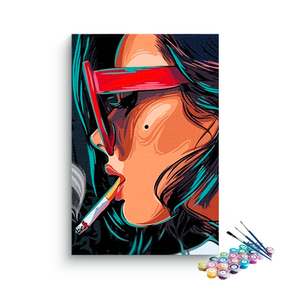 DIY Painting Kit -Pop Art Girl Paint by Numbers Kit