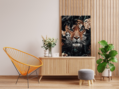 DIY Paint by numbers kit - Tiger in the Foliage Paint by Numbers Kit