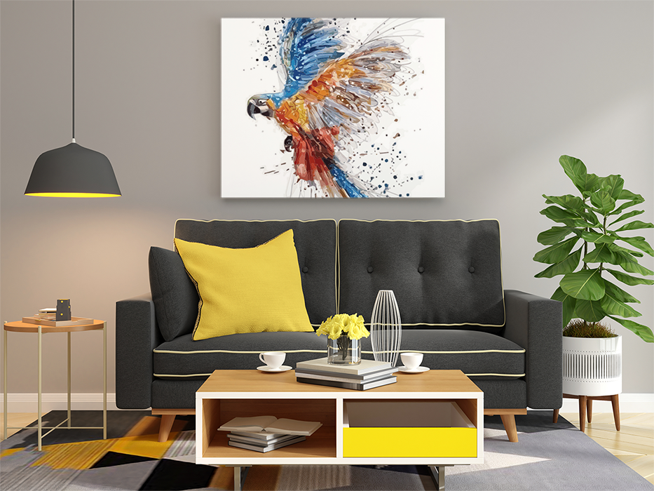 DIY Paint by numbers kit - Vibrant Parrot Splash Paint by Numbers Kit