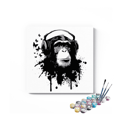 DIY Painting Kit -Urban Groove Monkey Paint by Numbers Kit