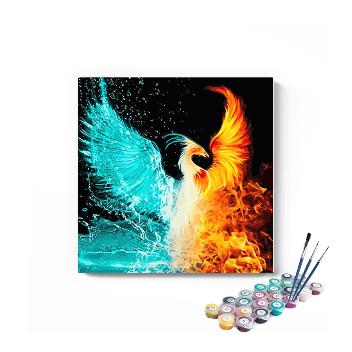 DIY Painting Kit -Dual Element Phoenix Paint by Numbers Kit