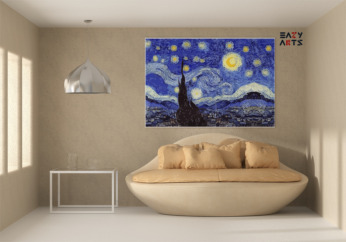 DIY Paint by numbers kit - Starry Night Van Gogh Classic Paint by Numbers Kit