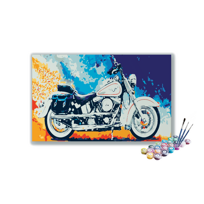 White Royal Enfield Paint By Numbers kit