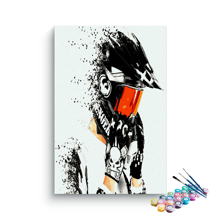 Rider Abstract Paint By Numbers kit