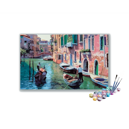 DIY Painting Kit -Venetian Gondola Ride Paint by Numbers Kit
