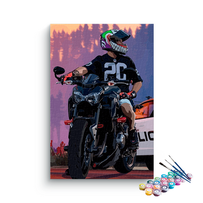 DIY Painting Kit -Urban Biker Thrill Ride Paint by Numbers Kit