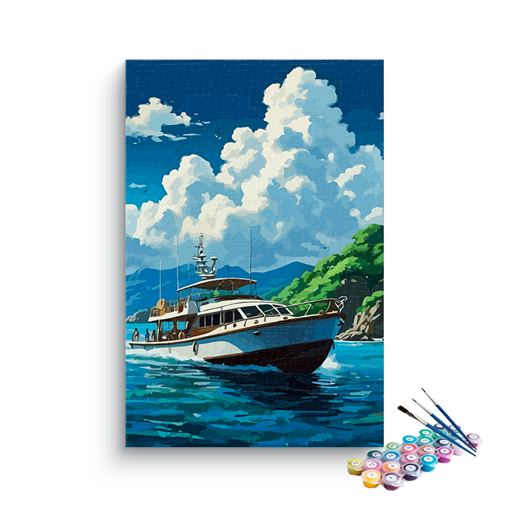 DIY Painting Kit -Luxury Yacht Getaway Paint by Numbers Kit