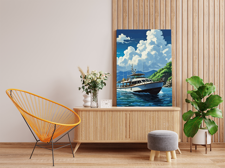 DIY Paint by numbers kit - Luxury Yacht Getaway Paint by Numbers Kit