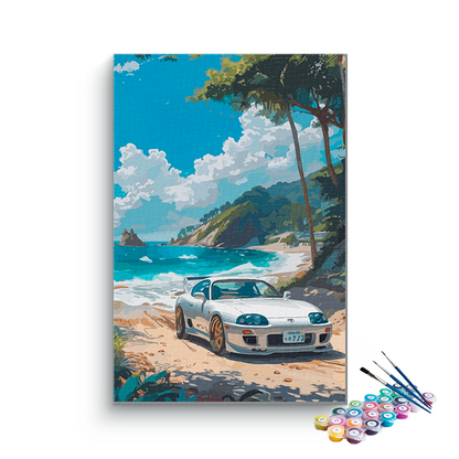 DIY Painting Kit -Coastal Drive Supra Paint by Numbers Kit