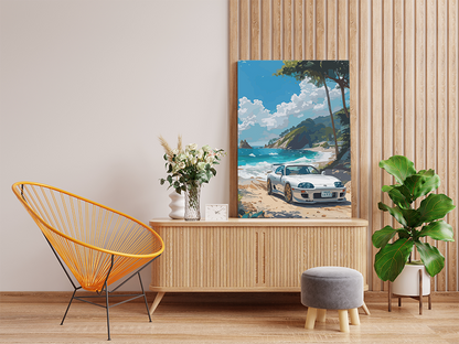 DIY Paint by numbers kit - Coastal Drive Supra Paint by Numbers Kit