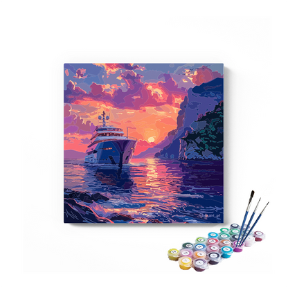 DIY Painting Kit -Luxury at Sunset Paint by Numbers Kit