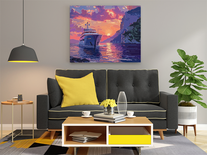 DIY Paint by numbers kit - Luxury at Sunset Paint by Numbers Kit
