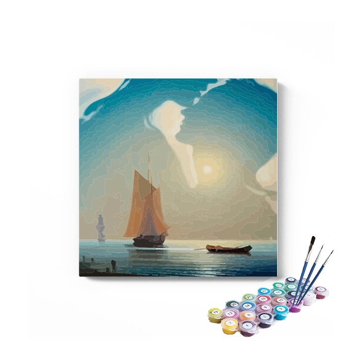 DIY Painting Kit -Whispers of the Sea: Romantic Sunset Paint by Numbers Kit