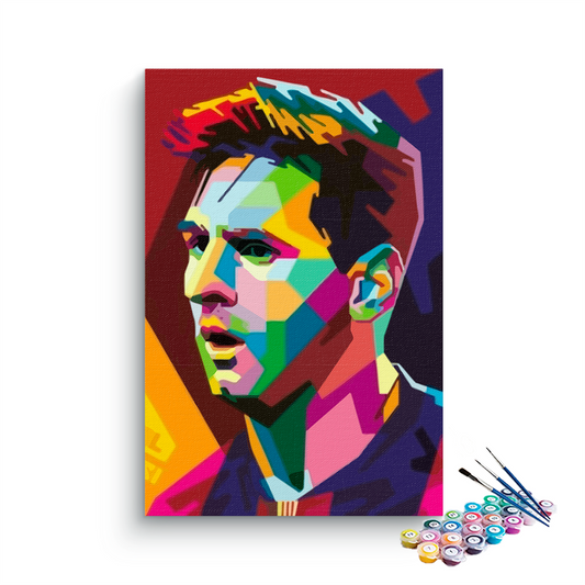 Messi 10 Abstract paint by numbers