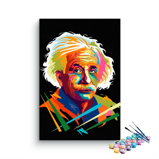 Albert Einstein Colorful paint by numbers