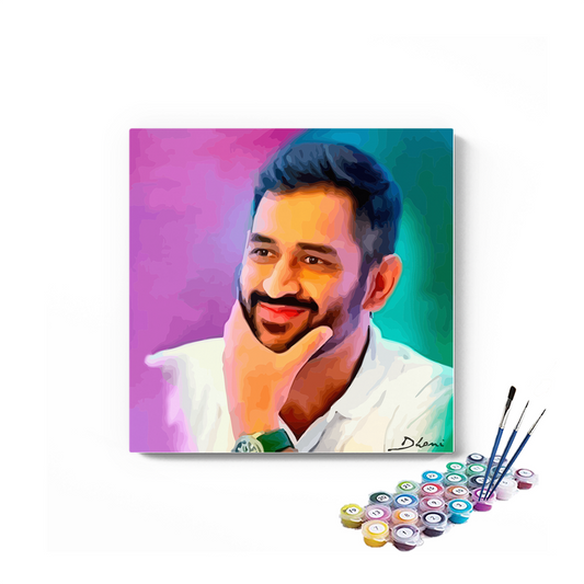 MS Dhoni Smiling paint by numbers
