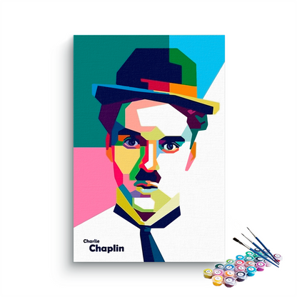 Charlie Chaplin Abstract paint by numbers