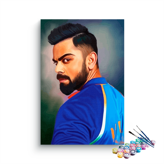 Virat Kohli Closeup paint by numbers