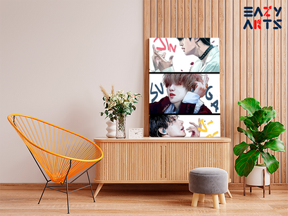 DIY Paint by numbers kit - BTS Jin, Suga and J-Hope Anime Fan Art Paint by Numbers Kit