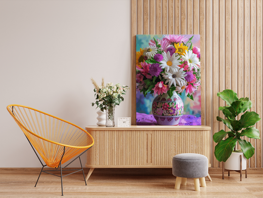 DIY Paint by numbers kit - Floral Harmony Daisies and Sunflowers Paint by Numbers Kit
