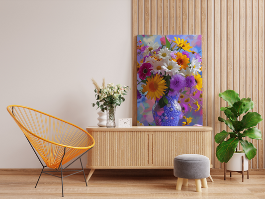 DIY Paint by numbers kit - Joyful Blossoms Sunflowers and Daisies Paint by Numbers Kit