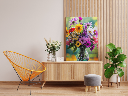 DIY Paint by numbers kit - Blooming Delight Garden Flowers Paint by Numbers Kit
