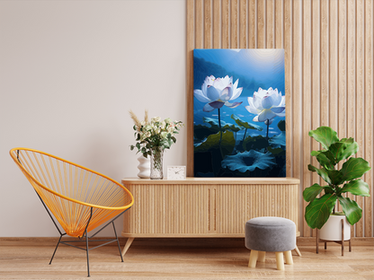 DIY Paint by numbers kit - Moonlit Serenity White Lotus Paint by Numbers Kit