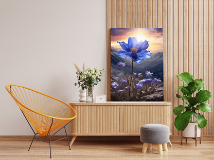 DIY Paint by numbers kit - Mountain Glory Blue Bloom at Sunrise Paint by Numbers Kit