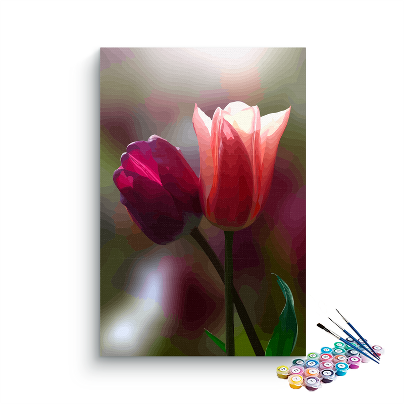 DIY Painting Kit -Tulip Elegance Gentle Blooms Paint by Numbers Kit