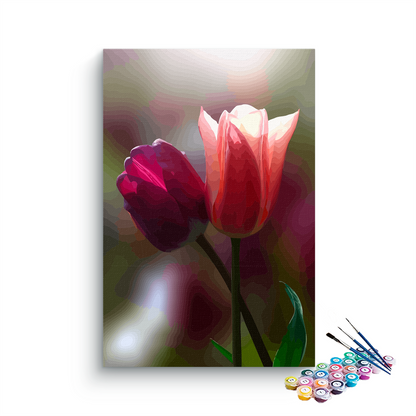 DIY Painting Kit -Tulip Elegance Gentle Blooms Paint by Numbers Kit