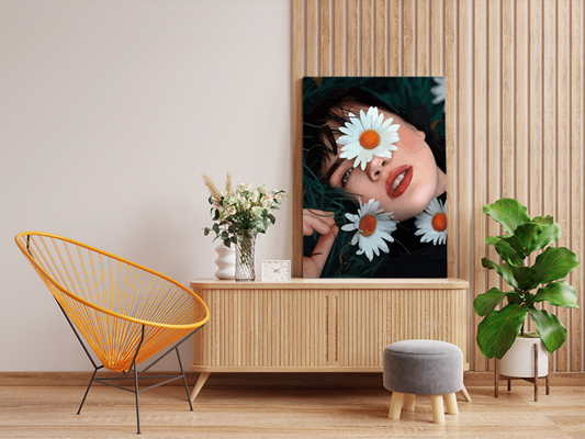 DIY Paint by numbers kit - Floral Dreams Portrait with Daisies Paint by Numbers Kit