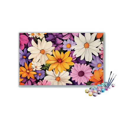 DIY Painting Kit -Blooming Daisies Delight Paint by Numbers Kit