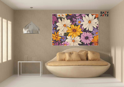 DIY Paint by numbers kit - Blooming Daisies Delight Paint by Numbers Kit