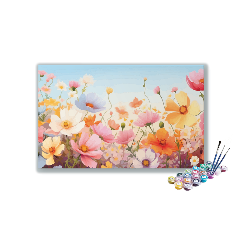 DIY Painting Kit -Spring Meadow Bloom Paint by Numbers Kit