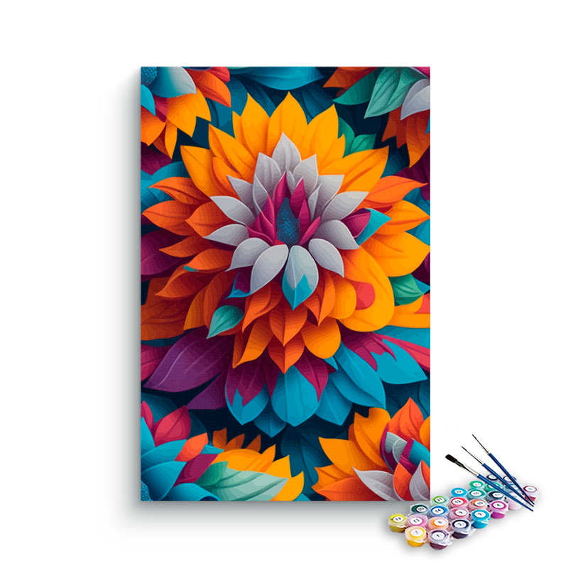DIY Painting Kit -Bold Abstract Blooms Paint by Numbers Kit