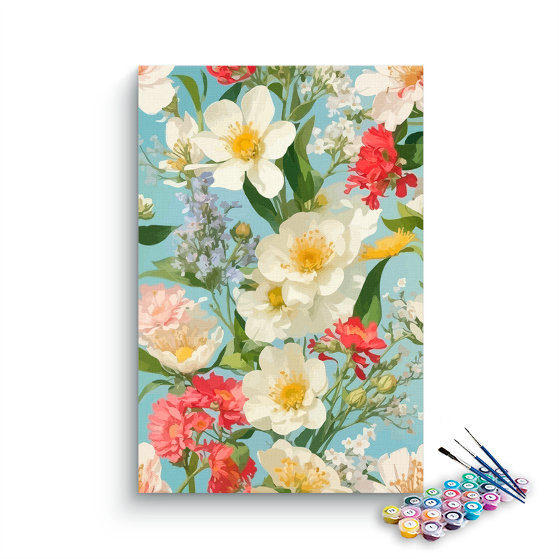 DIY Painting Kit -Sunlit Garden Blooms Paint by Numbers Kit