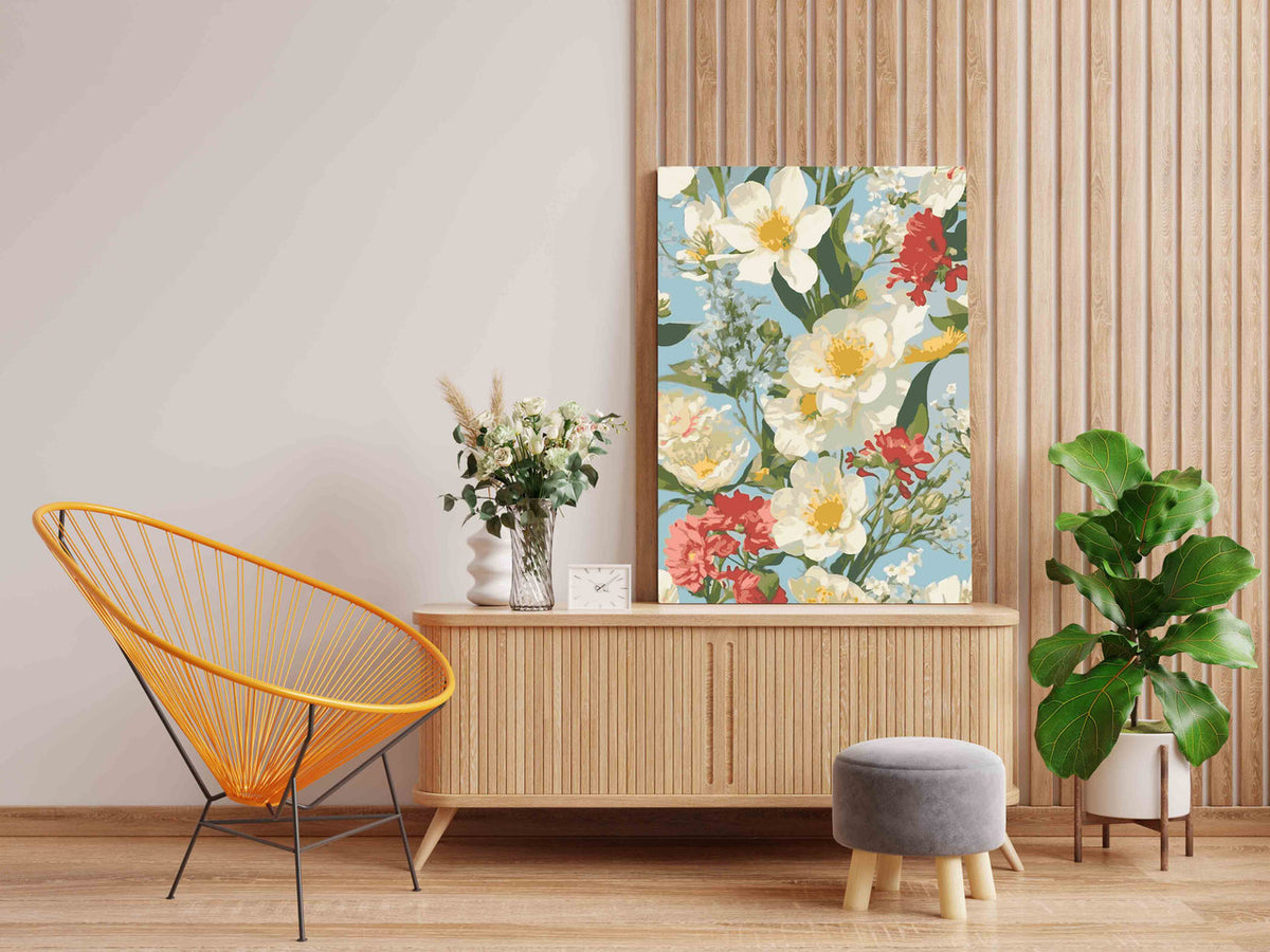 DIY Paint by numbers kit - Sunlit Garden Blooms Paint by Numbers Kit