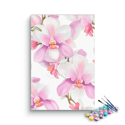 DIY Painting Kit -Elegant Orchid Bloom Paint by Numbers Kit