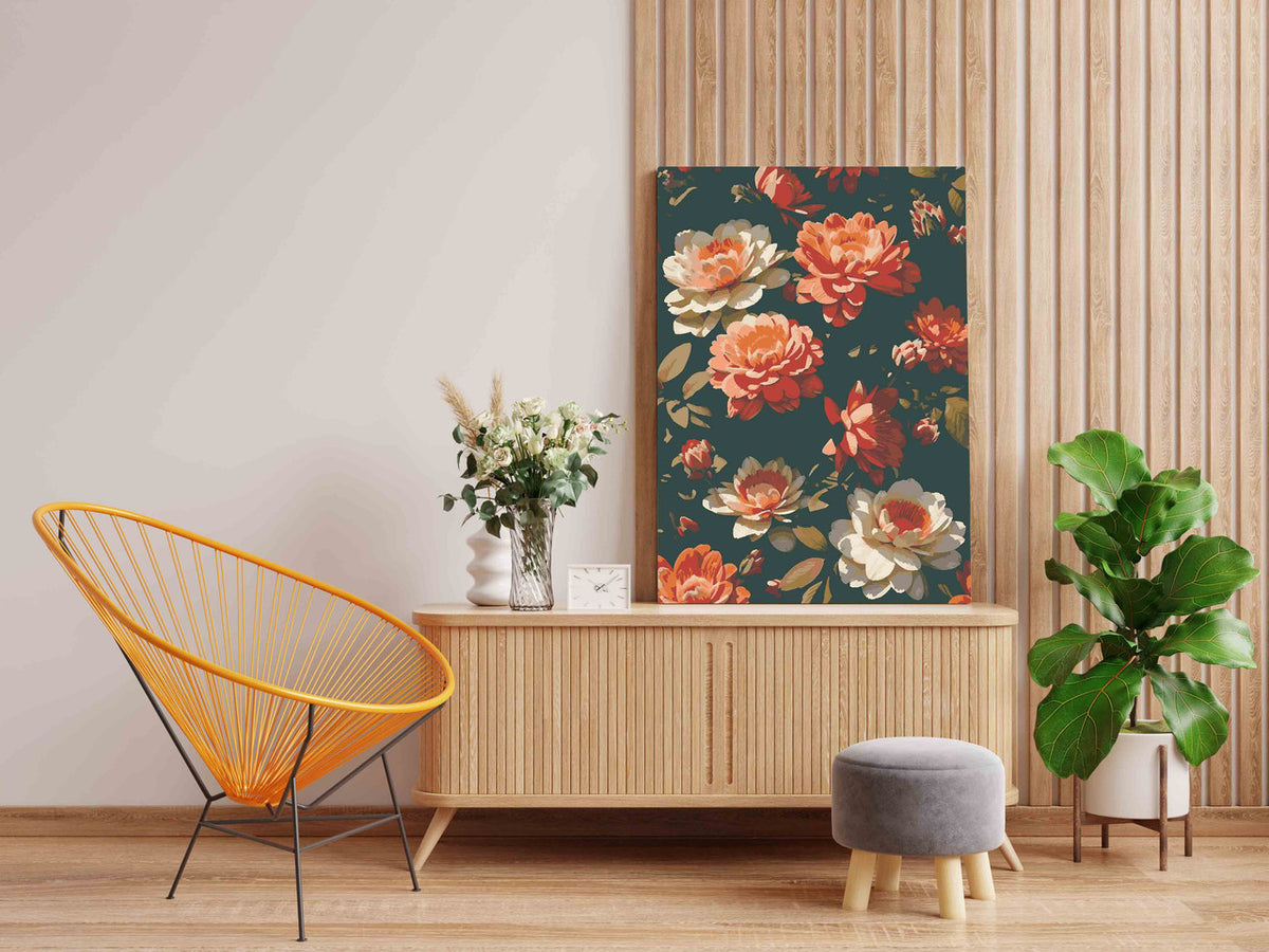DIY Paint by numbers kit - Realistic Dahlia Bloom Paint by Numbers Kit