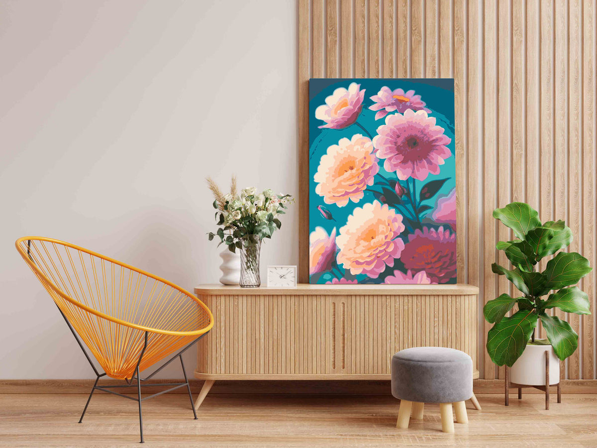 DIY Paint by numbers kit - Dreamy Petals Glow Paint by Numbers Kit