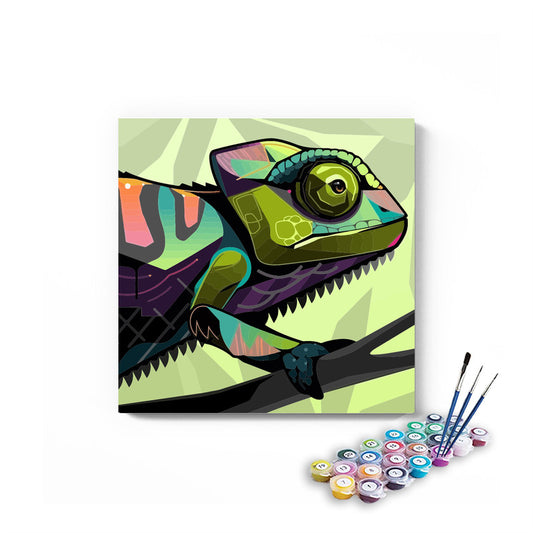 Chameleon Paint By Numbers kit for kids