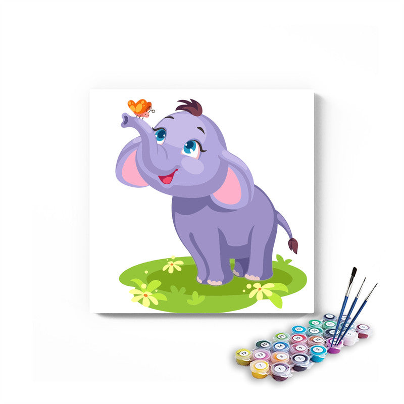 Elephant Baby Paint By Numbers kit for kids