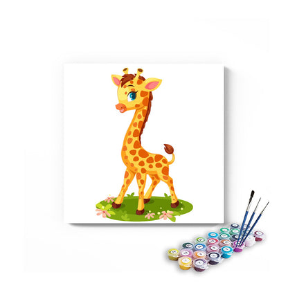 Baby Giraffe Paint By Numbers kit for kids