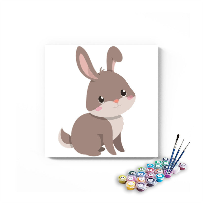 Bunny Sitting Paint By Numbers kit for kids