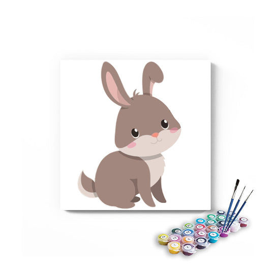 Bunny Sitting Paint By Numbers kit for kids
